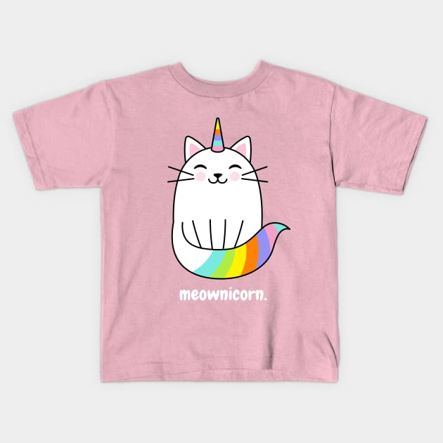 Meownicorn Kids T-Shirt by Pop Fan Shop